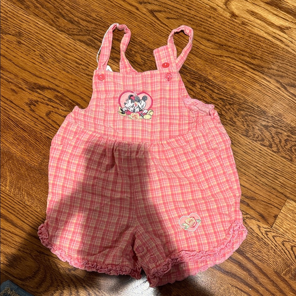 Pink Plaid Kids Overalls